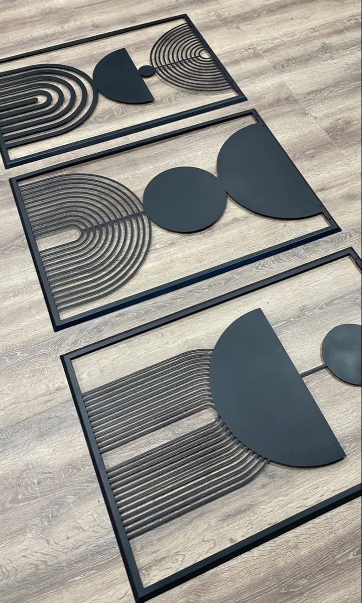 Modern Metal Sets with Cnart metal wall decoration